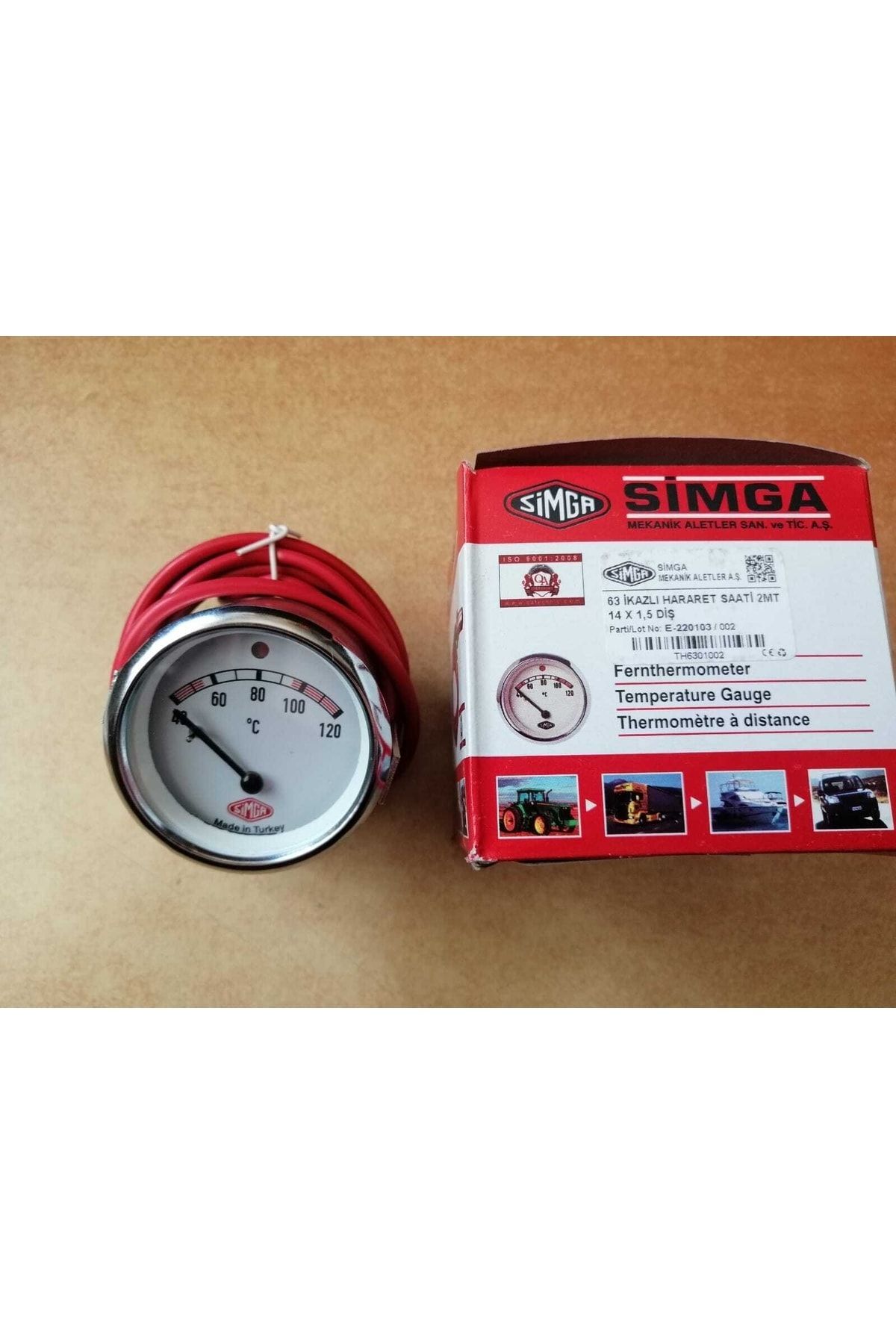 Ikazlı Hararet Saati 063mm 2m Civalı Th6301002