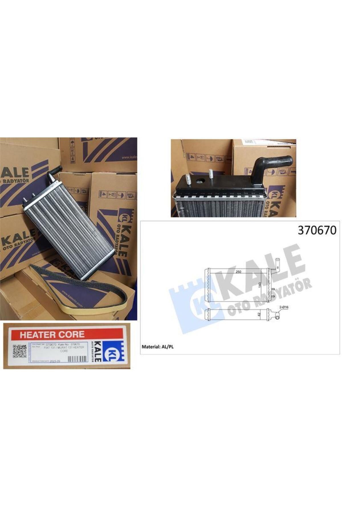 KALORİFER [BRAZING VERSİYONU KL271100] FIAT/TOFAŞ SKD MURAT 131 ŞAHİN DOĞAN SLX 1.6 74= (AT/MT) BORU