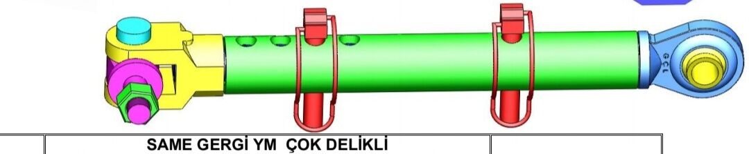 Deutz-Same Yan Gergi Mekanizması Teleskopik Delikli Tip