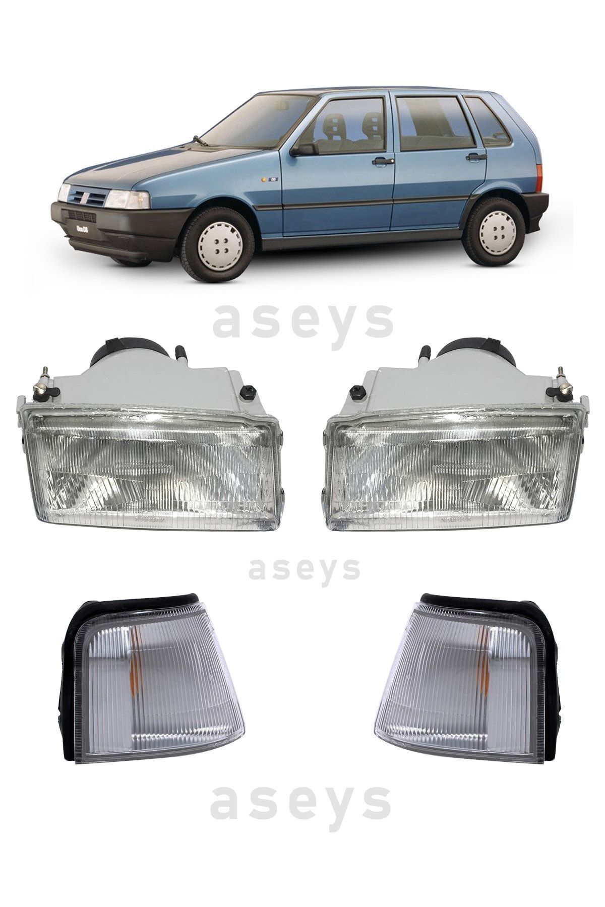 Fiat Uno Sağ-sol Far Ve Sağ-sol Sinyal Takım Halinde 4 Parça