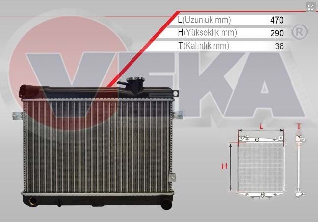 Doğan Kartal Şahin 131 Motor Su Radyatörü 3 Sıralı Alimunyum