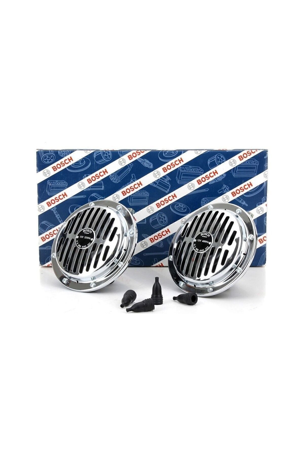 Yüksek Ses Süperton Büyük Kafa Nikelaj Korna 12v 325/400hz 110db