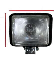 Sis Lambası Mini Kare Düz Cam Siyah Ampullü