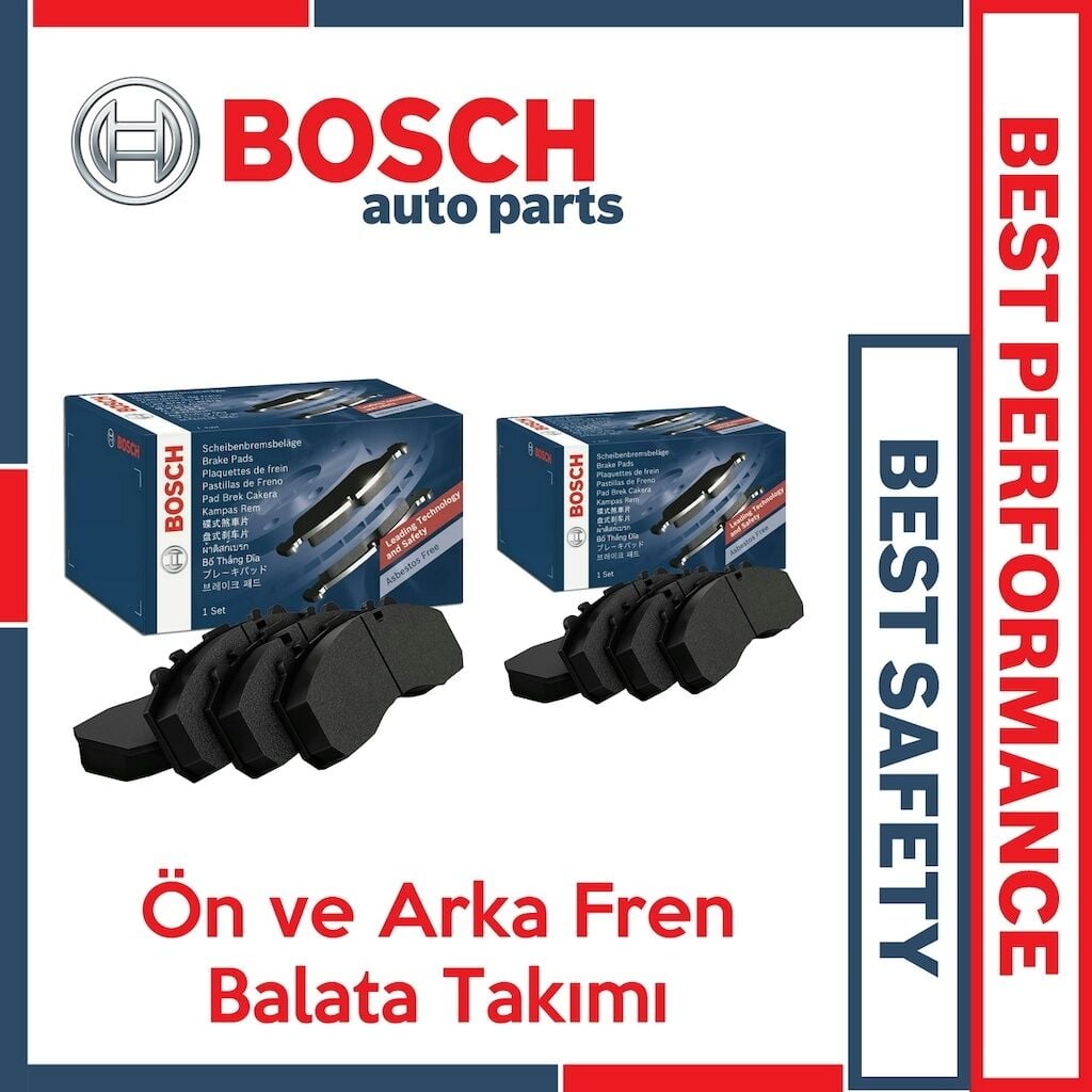Fiat Egea 2015-2020 Bosch Ön ve Arka Fren Balata Takımı