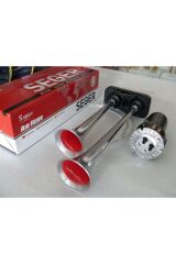 Korna Kompresörlü 12v 2 Borulu Krom Fala Fala