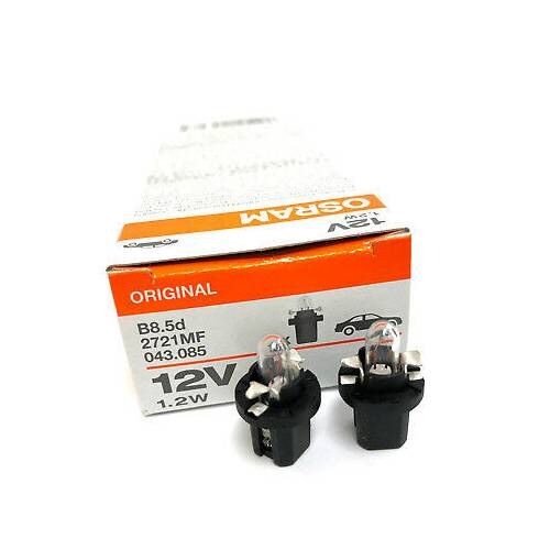 10 Adet Osram 12V T5 1.2W Dipsiz Gösterge Ampulü Duylu 2721Mf