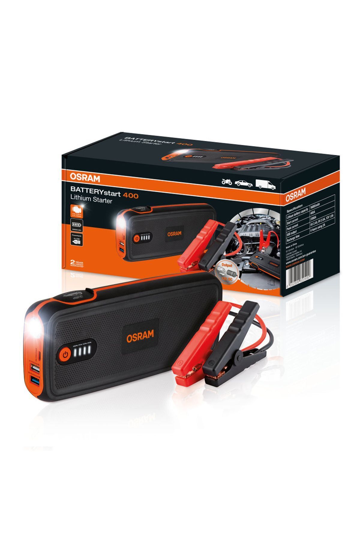 Batterystart 400 Akü Takviye Cihazı Powerbank 16800 Mah OBSL400