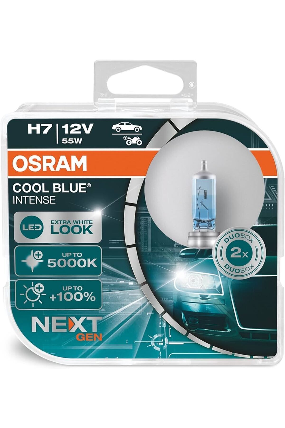 H7 Cool Blue Intense Next Gen 5000k Beyaz Işık 2'li 64210cbn-hcb