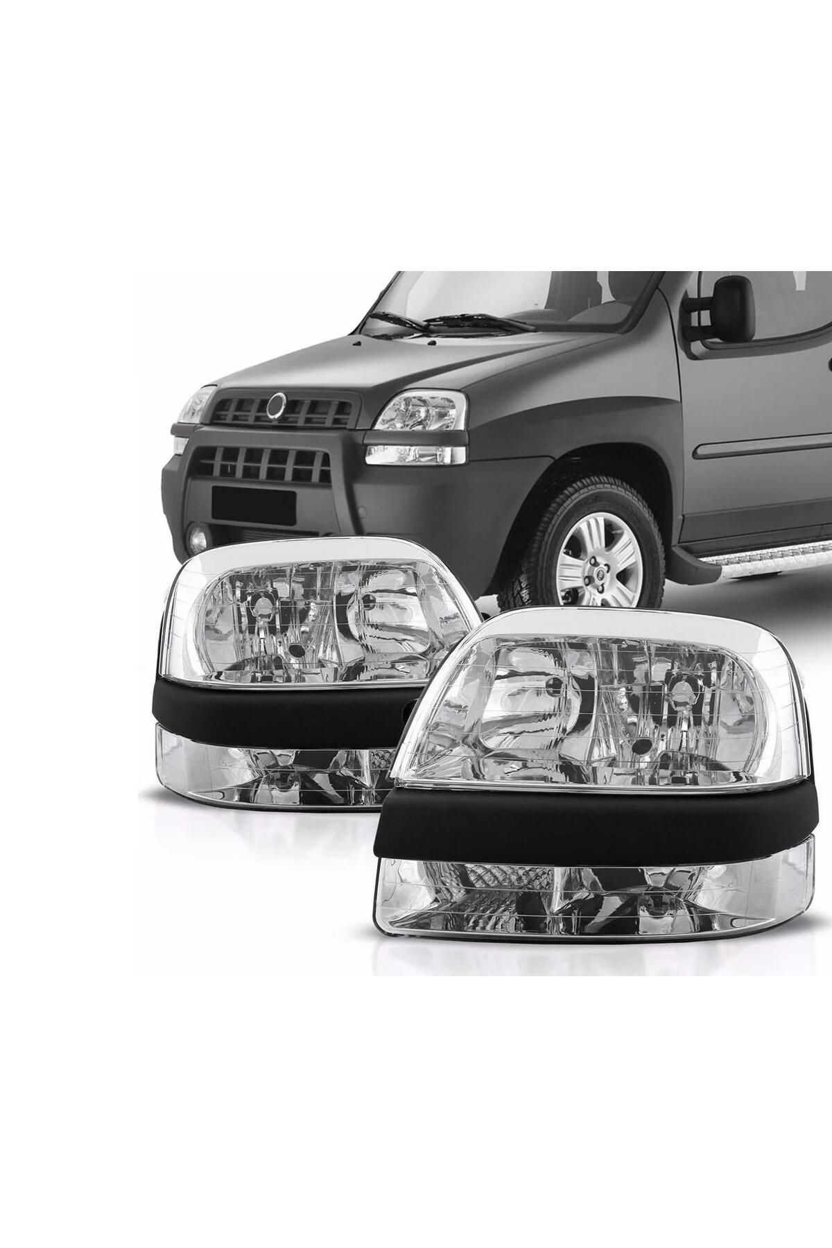 Fiat Doblo Sağ Sol Ön Far Lambası Takımı Manuel 2001--2005