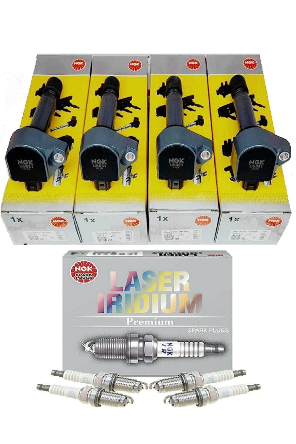 Honda Civic Fd6 2006- / Crv 07- Bobin+Buji Seti Takım 4 Adet NGK: 48266 / 4adet NGK:5266