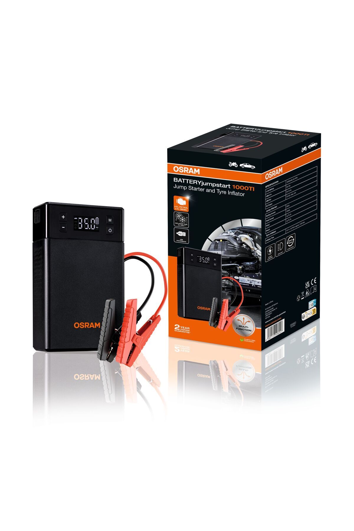 BATTERYjumpstart 1000TI OJS020TI Akü Takviye ve Lastik Şişirme Kompresörü (1 Ad.)