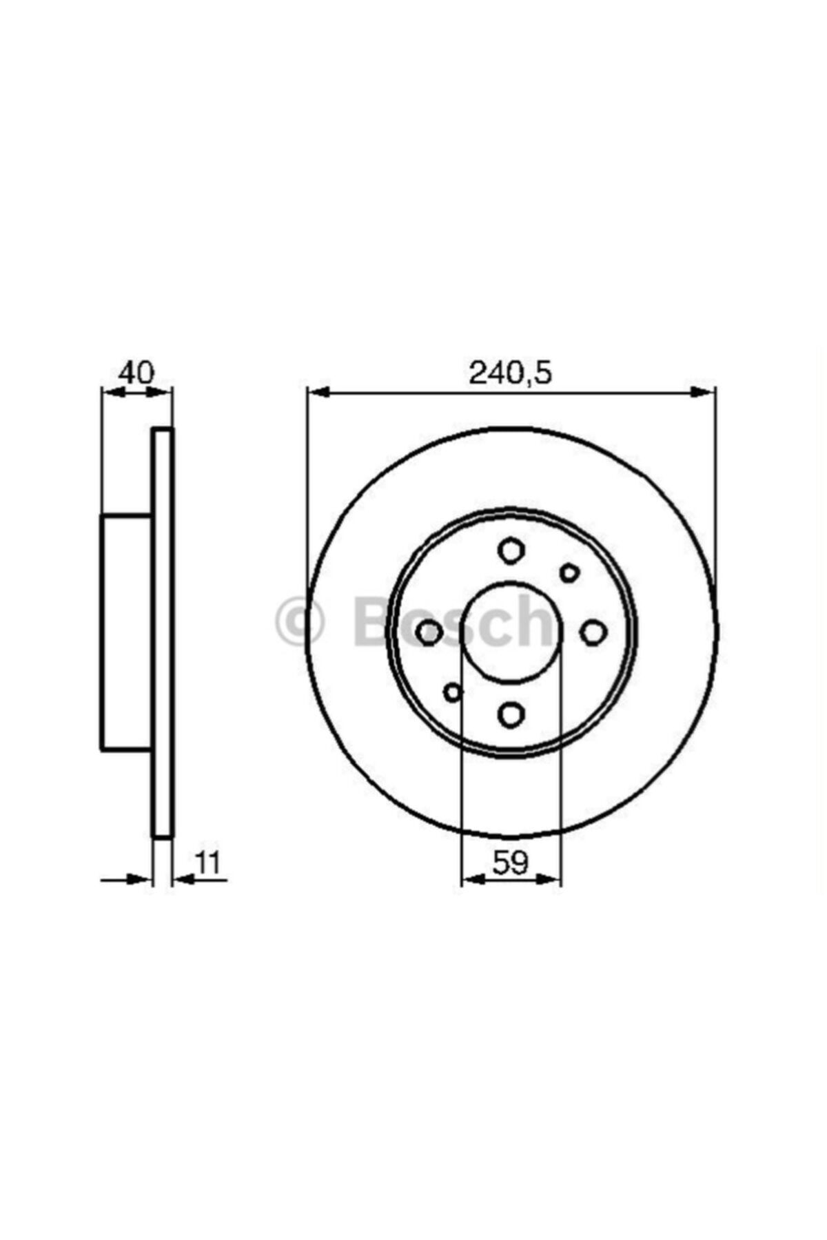 Fren Diski On Duz 240.5 Mm - ( Fiat : Tempra Tipo Doğan Slx 2000 ) - Bos-0986478342