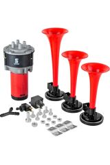 12v Üç Kırmızı Borulu Melodili Korna 80kh12.000.03b