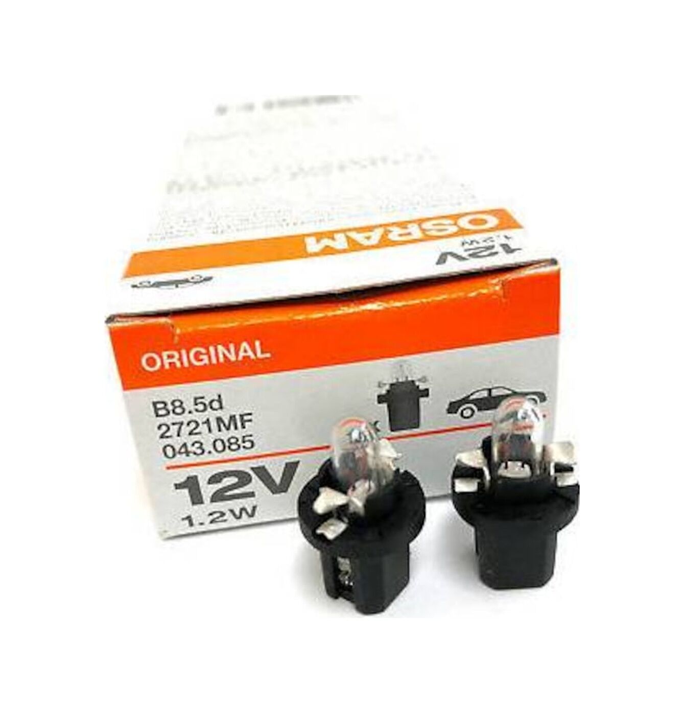 Dorcar 10 Adet Osram 12V T5 1.2W Dipsiz Gösterge Ampulü Duylu 2721Mf