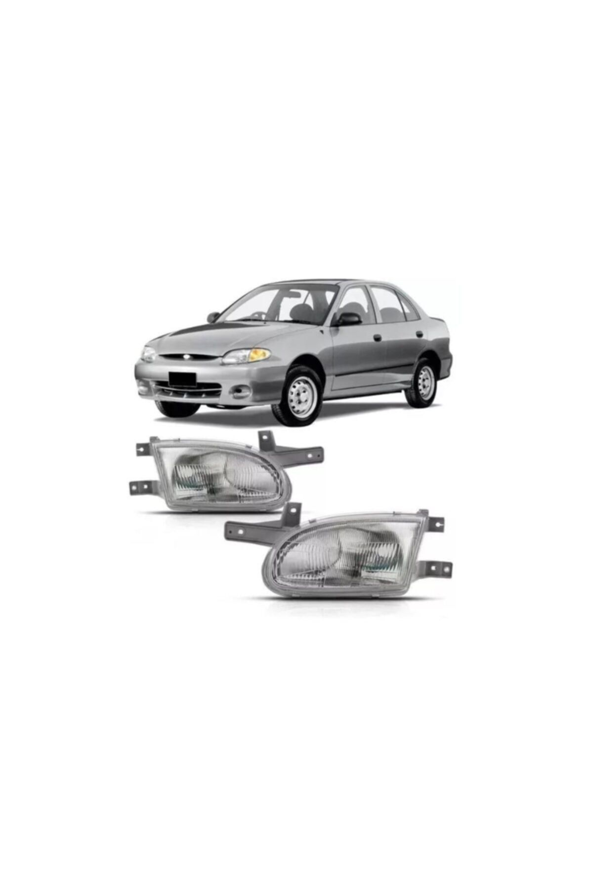 Hyundai Accent Yumurta Kasa Sağ Sol Ön Far Takımı 1998-2000 N11.1341