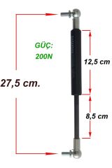 47517733 New Holland Traktör Kapı Amortisörü 27,5 Cm, 200n