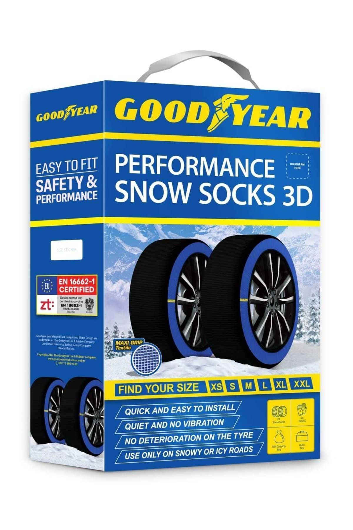 Goodyear Kar Çorabı, A+ Kalite Yüksek Performanslı Kar Zinciri XXL Beden