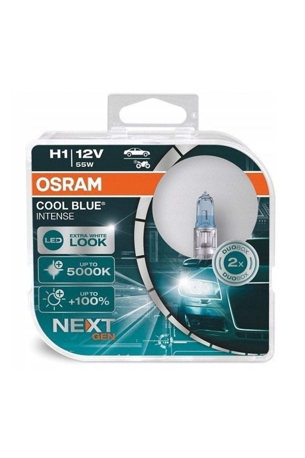 Next Generation H1 Cool Blue Intense Beyaz 5000k 12v 55w 2'li Ampul Set Uyumlu