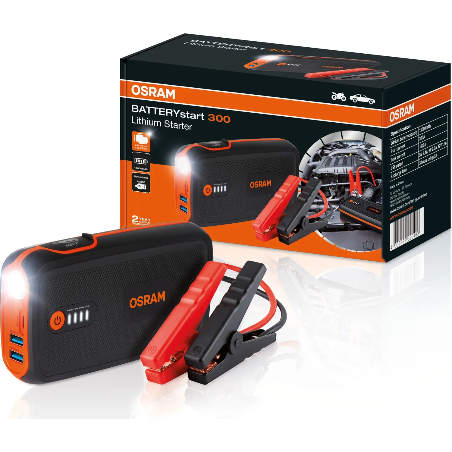 Osram Akü Takviye Cihazı ve Power Bank 13000 Mah  Obsl300