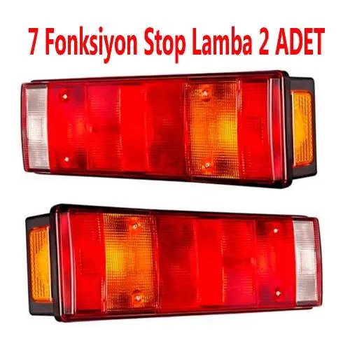 Tır-Kamyon-Dorse 7 Li Yedili Stop Lamba 2 Adet Takım Kablolu