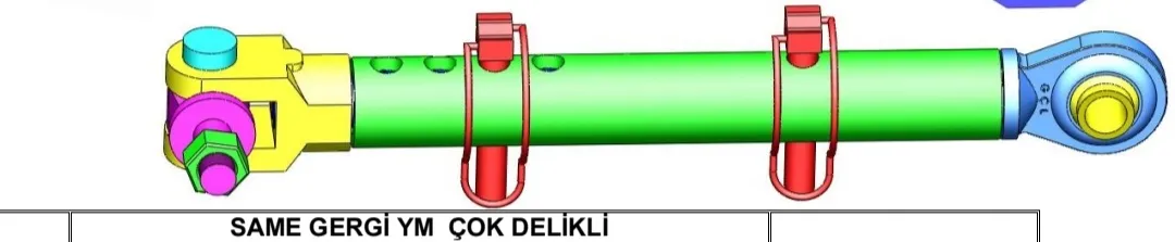 Deutz-Same Yan Gergi Mekanizması Teleskopik Delikli Tip