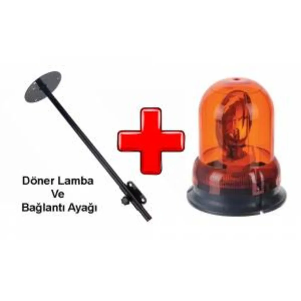 Döner (Tepe) Lamba 12V + Asansörlü Döner Lamba Ayağı Set (542052644)