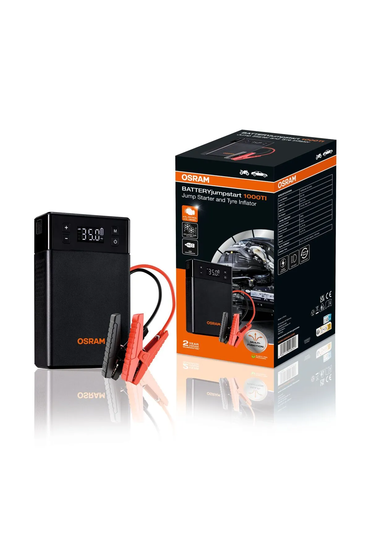BATTERYjumpstart 1000TI OJS020TI Akü Takviye ve Lastik Şişirme Kompresörü (1 Ad.)