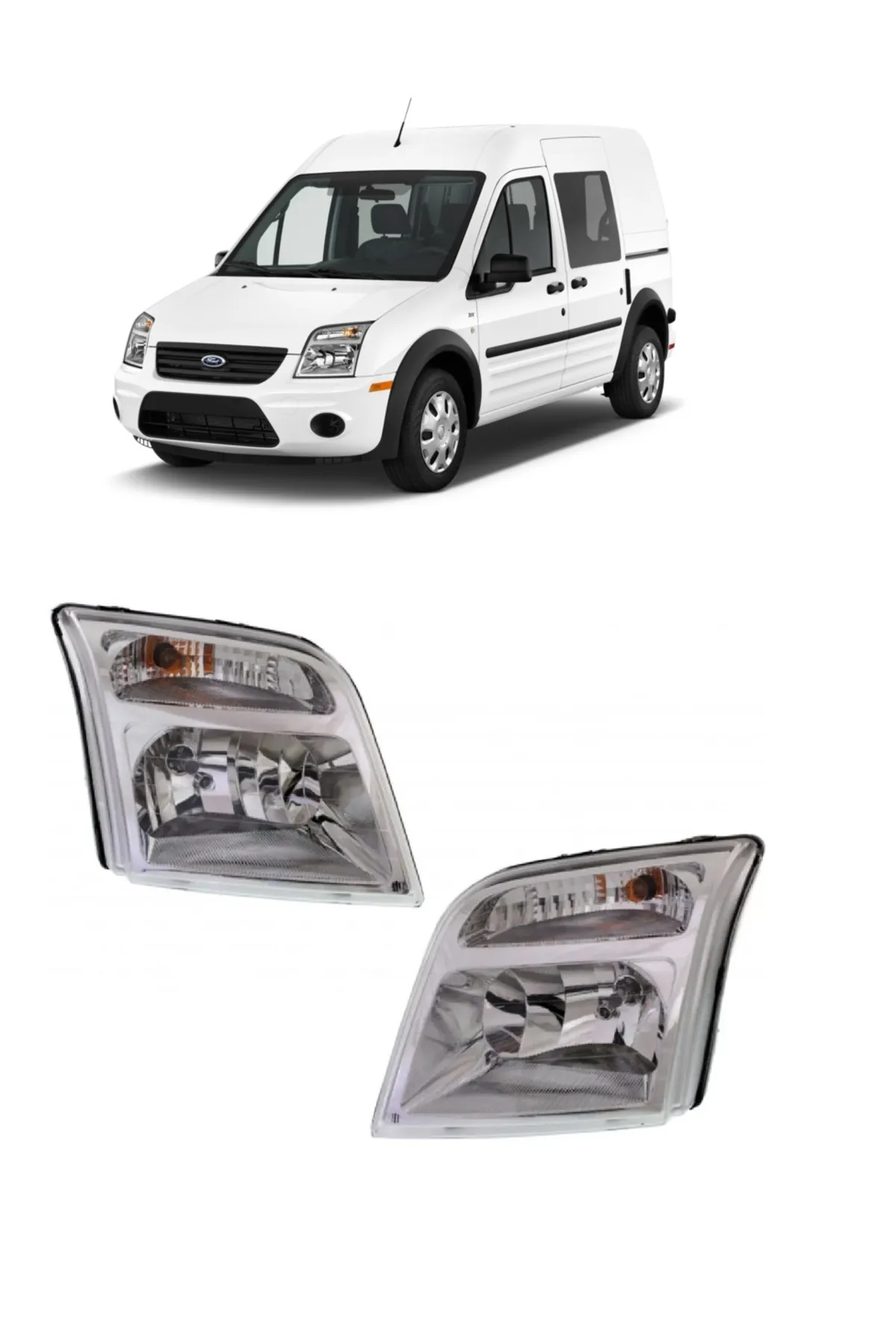 Ford Connect Sağ + Sol Ön Far Takımı Motorlu 2002-2013